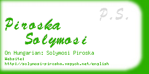 piroska solymosi business card